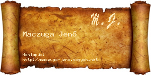 Maczuga Jenő névjegykártya